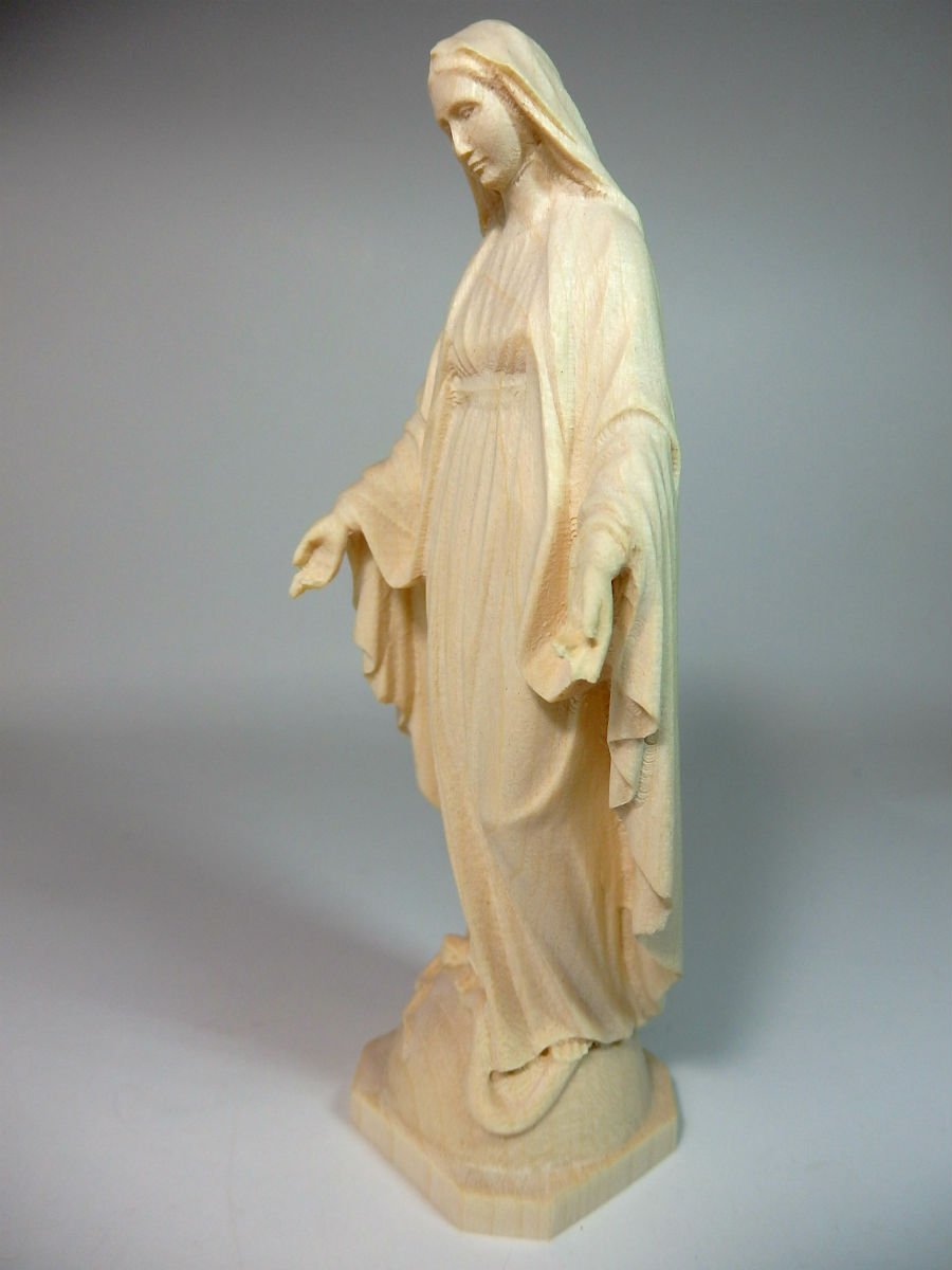 信者さん向け本物のマリアさま　マリア像　マリア様　15cm　木彫り　イタリア製 信者さん向け本物のマリアさまマリア像マリア様15cm木彫りイタリア製